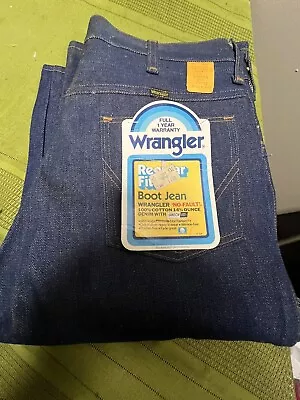 VTG 70s Wrangler Jeans  Boot Bell Bottom  33x36 USA Scoville Denim Jeans NOS • $99.99