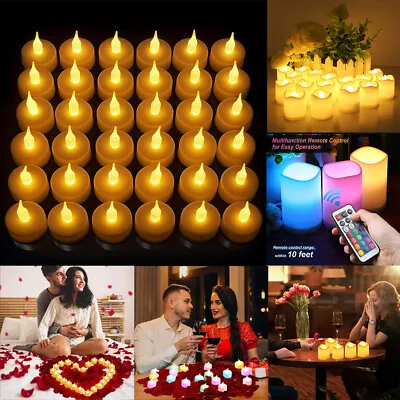 60PCS Led Tea Lights Candles LED FLAMELESS Flickering Battery Operated Wedding • £6.99