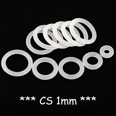 £2.10 • Buy Food Grade O-Ring 1mm Cross Section Clear Silicone Rubber O Rings Various Sizes