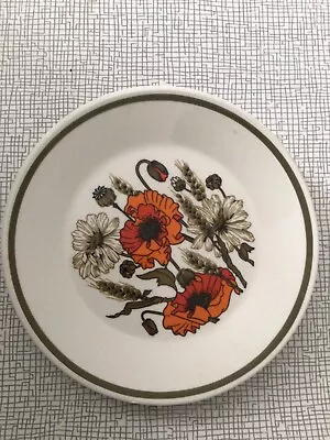 £3.49 • Buy PAIR Of VINTAGE J & G MEAKIN STUDIO WARE  POPPY   TEA PLATES
