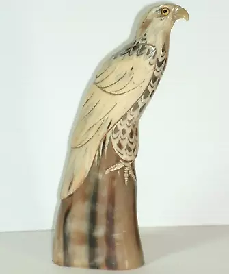Vintage Carved Buffalo Horn Eagle • $30