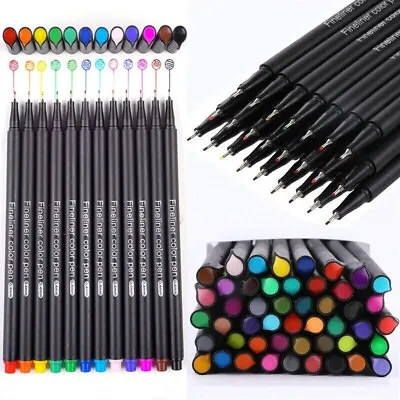 24Colour Acrylic Paint Marker Pens Extra Fine Tip For Rock Posca Painting 0.4mm • £5.87