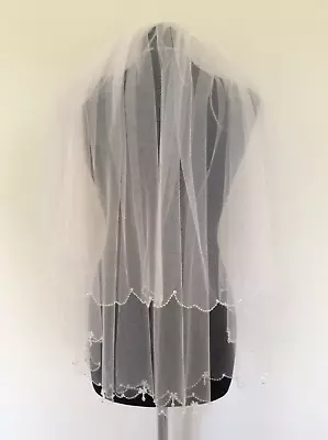 £30 • Buy Blush Veil With Fluted Bead/sequin/crystal “Twilight Designs” TLV8012 RRP  £85