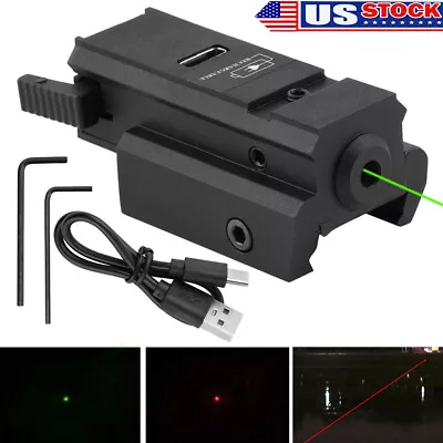 USB Rechargeable Pistol Gun Green/Red Beam Sight 20mm For Glock 17 Taurus G2c • $14.58