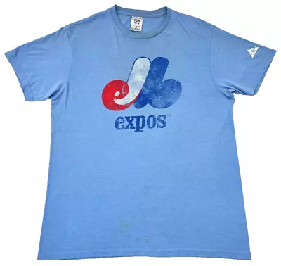 Montreal Expos Shirt Adult Large Blue Logo MLB Baseball Beer Coors Light Mens B8 • $14.49