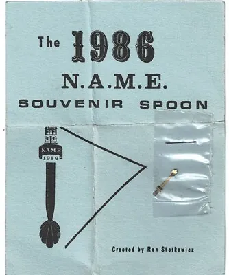 $10.20 • Buy Souvenir Spoon 1/2   Miniature 1986 N.A.M.E. With Name And Date 1986  Artist