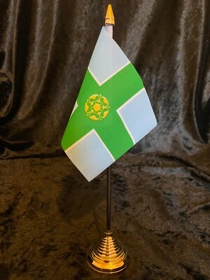 £6.95 • Buy 12  Tall Derbyshire Derby County Desk Office Table Flag Decoration & Gold Base