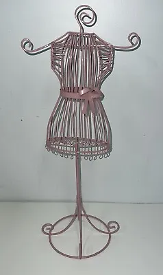 Mannequin Dress Form Pink Metal Jewelry Display Organizer Shabby Chic Style 15  • $24.99