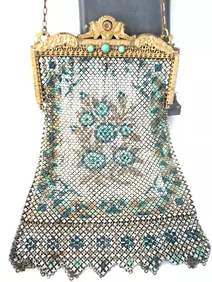 $55 • Buy 1920's El-Sah Whiting Davis Enamel Purse