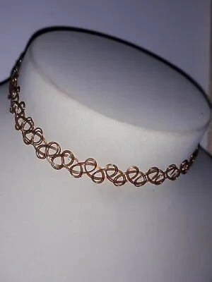 £2.99 • Buy New Brown Tattoo Stretch Choker Necklace Retro 