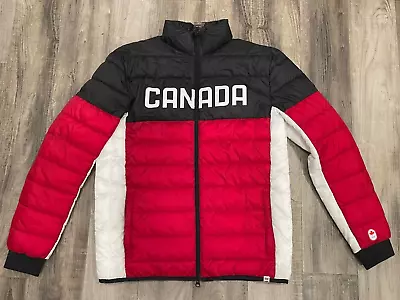$79.99 • Buy HBC HUDSONS BAY 2018 TEAM CANADA OLYMPIC BLACK QUILTED PODIUM JACKET COAT Sz M