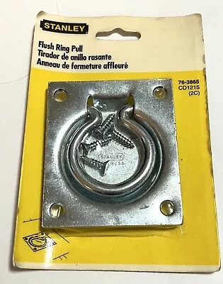 Stanley Flush Ring Pull 76-3865 CD1215  3  X 3-1/2  Trap Door Ring Zing Plated • $9