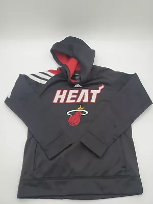 Adidas Miami Heat Sweater Longsleeve Youth Hoodie Large Black Men Shirt..#0234 • $9