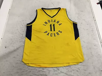 Indiana Pacers Fanatics Jersey Mens 2XL Yellow NBA Sabonis 11 V Neck • $12.59