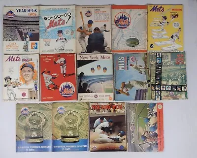 VTG New York Mets 1960s-1970s Official Yearbooks & Programs - Lot Of 14 **READ** • $289.95