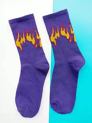 Creative Flame Design Socks Funny Socks For Men Novelty Socks Funky Socks Gift • $6.32