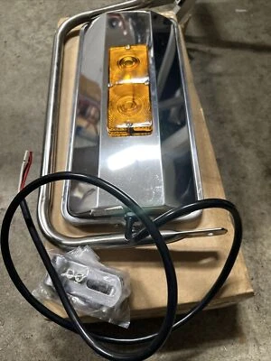 $56.99 • Buy LED Stainless Steel HEATED West Coast Mirror 7  X 16  SEMI TRUCKS