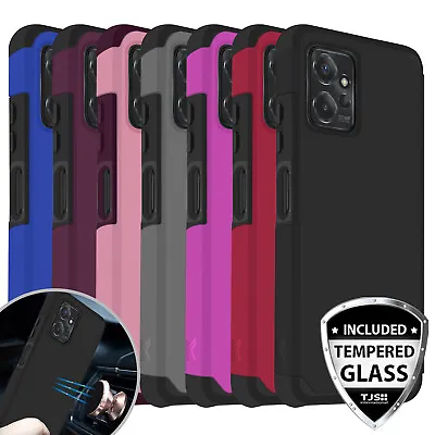 For Moto G Power 5G 2023 Phone Case Mount Friendly Rubber Cover +Tempered Glass • $6.99