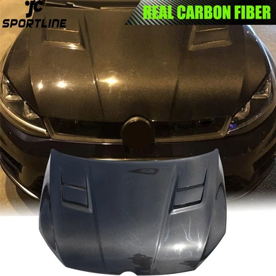 $1424.05 • Buy Carbon Fiber Front Engine Hood Bonnet Cover For Volkswagen Golf 7 R MK7 VII GTI 