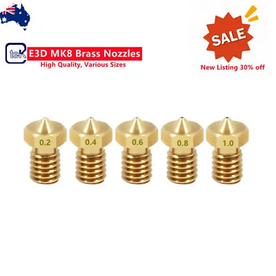 5x 3D Printer E3D All Sizes V6 Hotend Extruder Nozzles For Ender 3 5 MakerBot  • $4.89