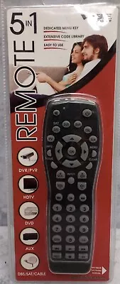 Vibe Axcess 5 In 1 Universal Remote Control HDTV DVR DVD AUX Satellite Sealed • $10