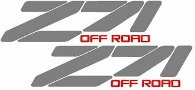 Z71 Off Road Vinyl Set Of 2 Decal / Sticker Chevy Truck Silverado 1500 SILVER • $12.82