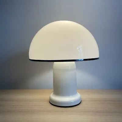 Vintage Habitat By Groupe Mushroom Table Lamp 1970s White • £100