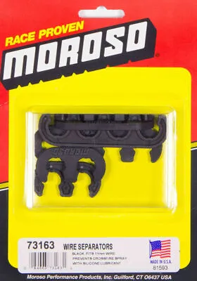 Moroso 73163 Ignition Spark Plug Wire Loom/Separators 11mm Black Polymer • $18.99