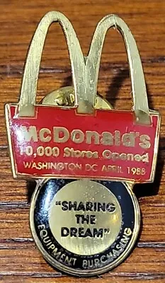 Vintage McDonald's April 1988 Pin Washington DC 10000 Stores Opened • $5.99