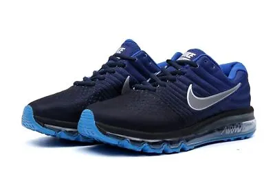 Nike Air Max 2017 Low Top Sports Running Shoes Men's Size Blue Black • $147