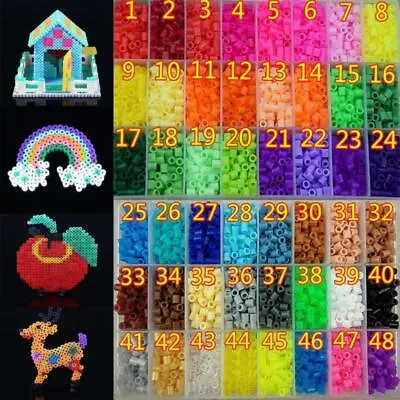 1000pcs 5mm Hama Beads Perler Beads Craft Pegboard EVA DIY Activity Fuse Beads • $2.34