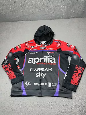 Aprilia Racing Jacket Men Extra Large Black Zip Hoodie Piaggio Moto GP Piaggio • $39