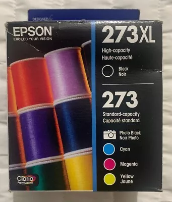 Epson 273 DURABrite Ultra Photo Black Black & Color Combo Pack T273XL-BCS OEM • $33.98