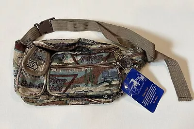 Vintage ROUTE 66 Tapestry Fanny Pack Waist Travel Bag W Belt NWT • $20