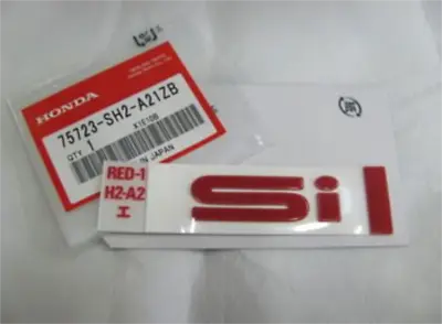 Genuine OEM Honda 88-91 Civic CRX Red Si Rear Badge Emblem EF8 EF9 • $26.82