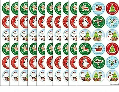 £3.89 • Buy New Large Xmas Stickers 180 Xmas Festive Stocking Fillers Craft Christmas Card