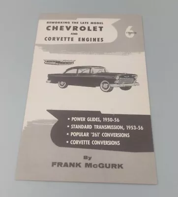 Original Vtg 1956 McGURK CHEVY & Corvette Hop Up Engines 235 261 Straight SIX • $89.99