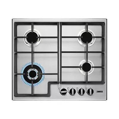 Zanussi Series 40 60cm 4 Burner Gas Hob With Wok Burner - Stainless Ste ZGNN645X • £231.91