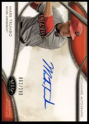 2014 Topps Tier One Acclaimed Autographs #AAMTU Mark Trumbo /299 • $7