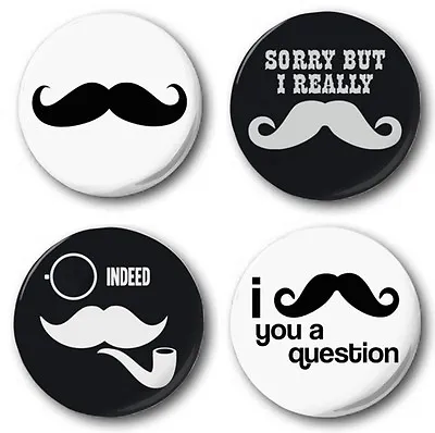 £1.99 • Buy MOUSTACHE COLLECTION -1 Inch / 25mm Button Badge - Mustache Tash Movember