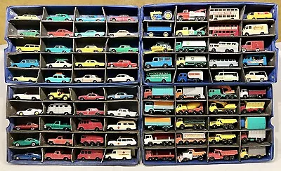 Lot (80) 1960's Lesney Matchbox Cars & Trucks W/ Cases Excellent Condition • $1350