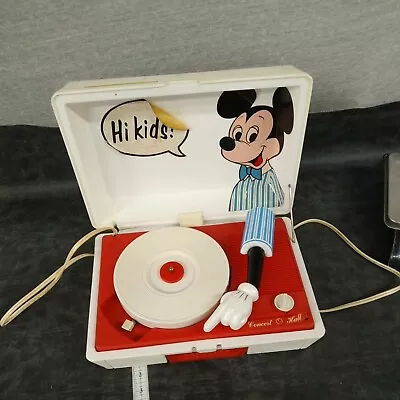 Vintage Retro 60’s Mickey Mouse Concert Hall Portable Record Player Model 3122 • $89.99