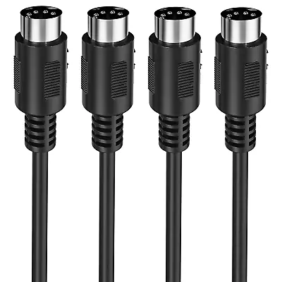 MIDI Cable 2-Pack 3-Feet Male To Male 5-Pin MIDI Cable Compatible With MIDI Key • $15.93