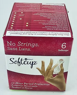 Softcup Menstrual Cup 6 Count 12 Hr Eliminates Odor • $9.99