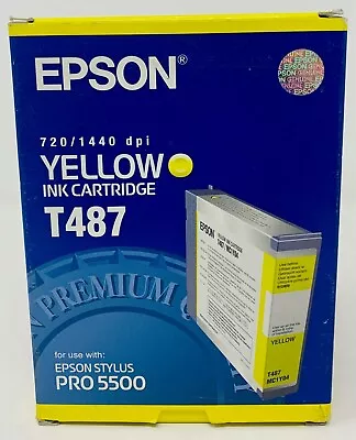 Epson T487 Cartridge Original Yellow For Epson Stylus Pro 5500 • $22.16