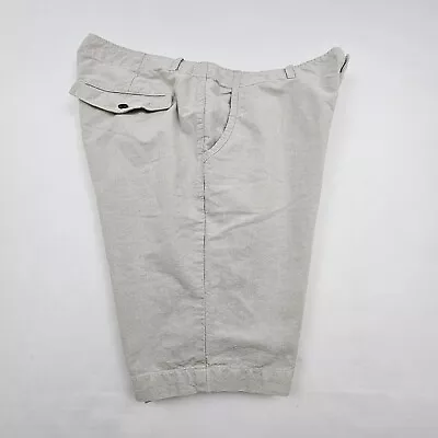 JF J.Ferrar Mens Chino Shorts Size 36 Color LightGray Comfort Golf Casual Shorts • $16