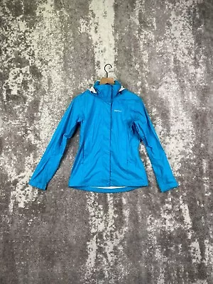 Marmot Precip Jacket XS Womens Light Blue Rain Coat Waterproof   • £34.20
