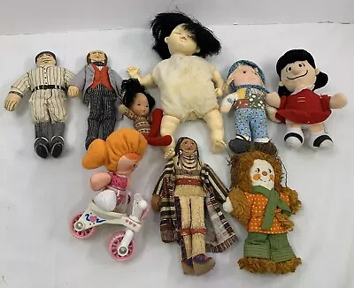 Lot Of Nine Small Dolls Cloth Mattel Hallmark Peanuts Mieler And Two Unmarked • $20.25