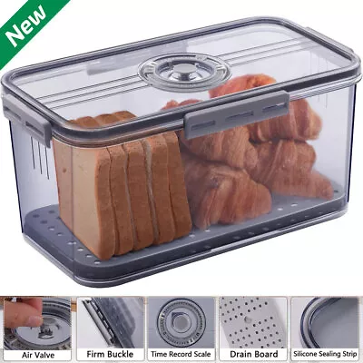 Transparent Bread Box Airtight Bread Storage Container For Bread 12x6.2x6.1   • $29.12