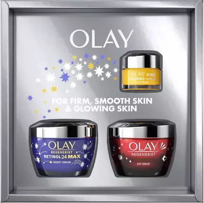 Olay Moisturiser Giftset Regenerist Day + Retinol Night Face Cream & Eyes Cream • £57.99